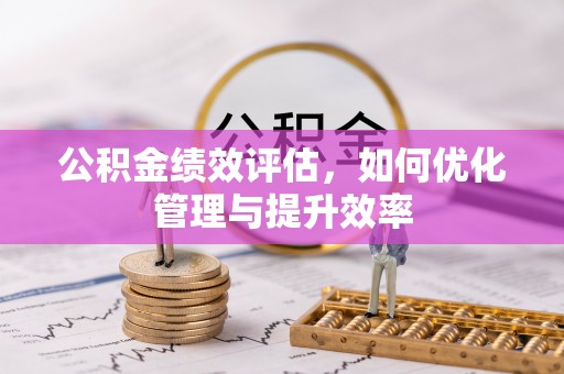 大甲公积金绩效评估，如何优化管理与提升效率