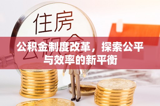 大甲公积金制度改革，探索公平与效率的新平衡