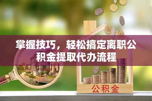 大甲掌握技巧，轻松搞定离职公积金提取代办流程