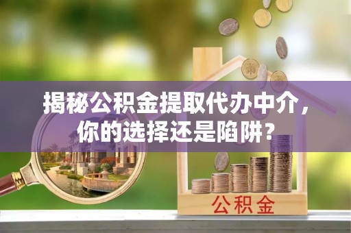 大甲揭秘公积金提取代办中介，你的选择还是陷阱？