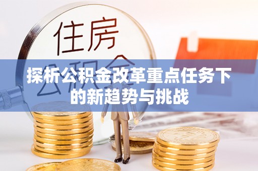 大甲探析公积金改革重点任务下的新趋势与挑战