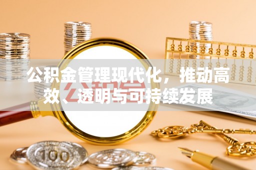 大甲公积金管理现代化，推动高效、透明与可持续发展