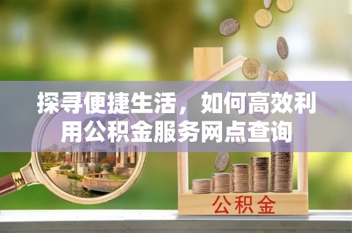 大甲探寻便捷生活，如何高效利用公积金服务网点查询