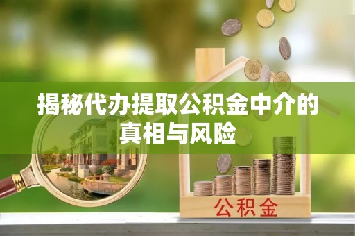 大甲揭秘代办提取公积金中介的真相与风险