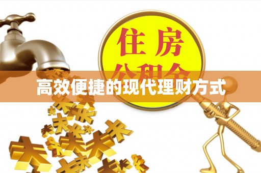大甲高效便捷的现代理财方式