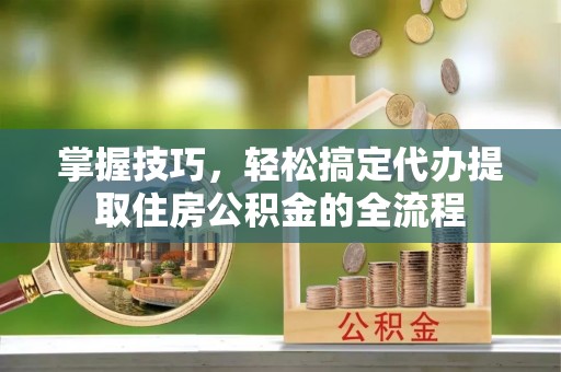 大甲掌握技巧，轻松搞定代办提取住房公积金的全流程