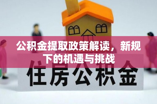 大甲公积金提取政策解读，新规下的机遇与挑战