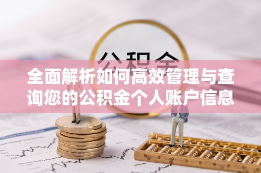 大甲全面解析如何高效管理与查询您的公积金个人账户信息