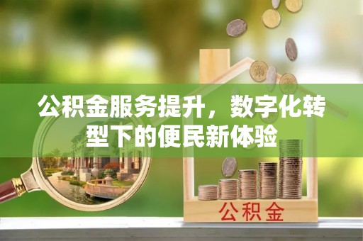 大甲公积金服务提升，数字化转型下的便民新体验