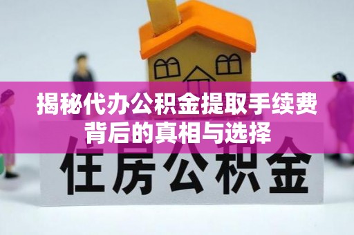 大甲揭秘代办公积金提取手续费背后的真相与选择