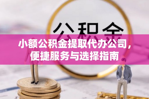 大甲小额公积金提取代办公司，便捷服务与选择指南