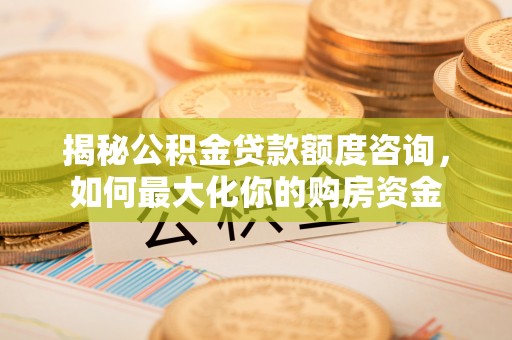 大甲揭秘公积金贷款额度咨询，如何最大化你的购房资金