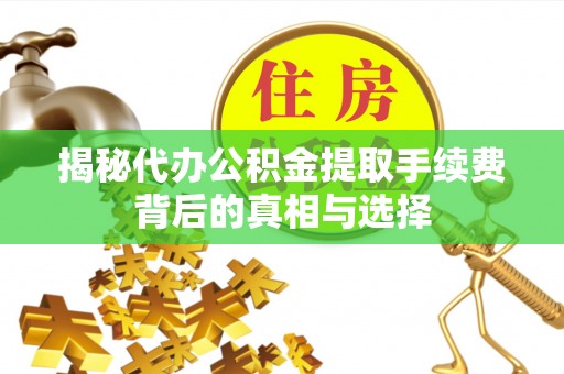 大甲揭秘代办公积金提取手续费背后的真相与选择