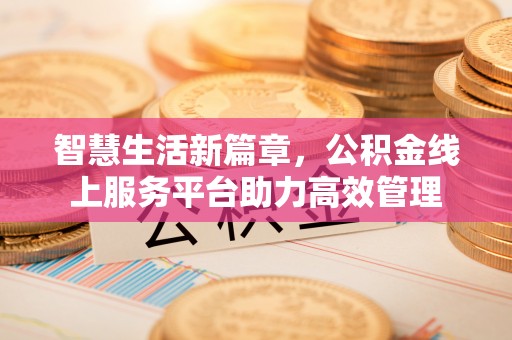 大甲智慧生活新篇章，公积金线上服务平台助力高效管理