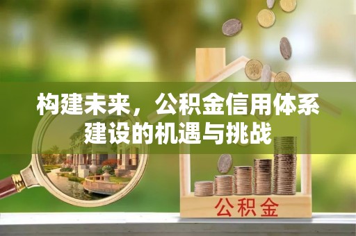 大甲构建未来，公积金信用体系建设的机遇与挑战
