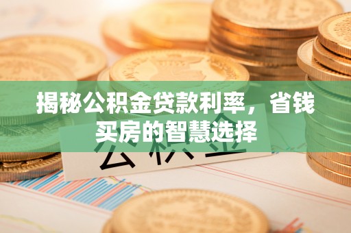 大甲揭秘公积金贷款利率，省钱买房的智慧选择